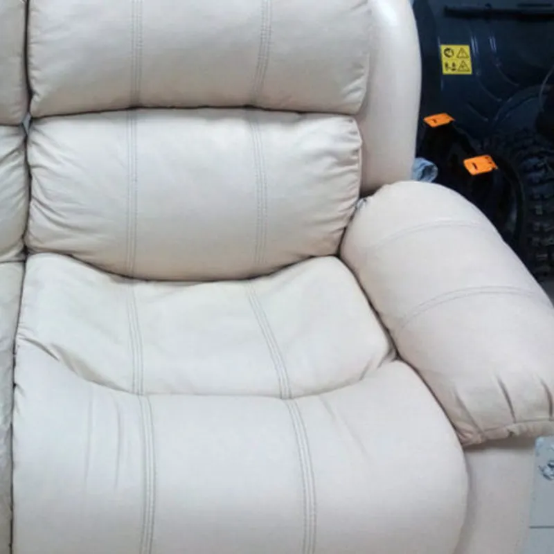 Leather recliner restored after safe cleaning process