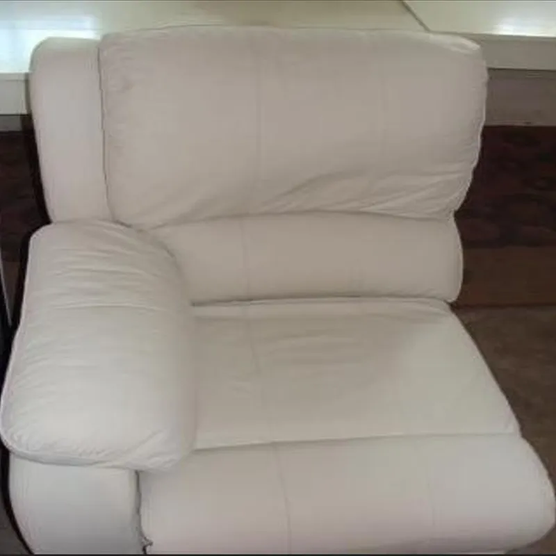 Leather sofa fully cleaned and color restored