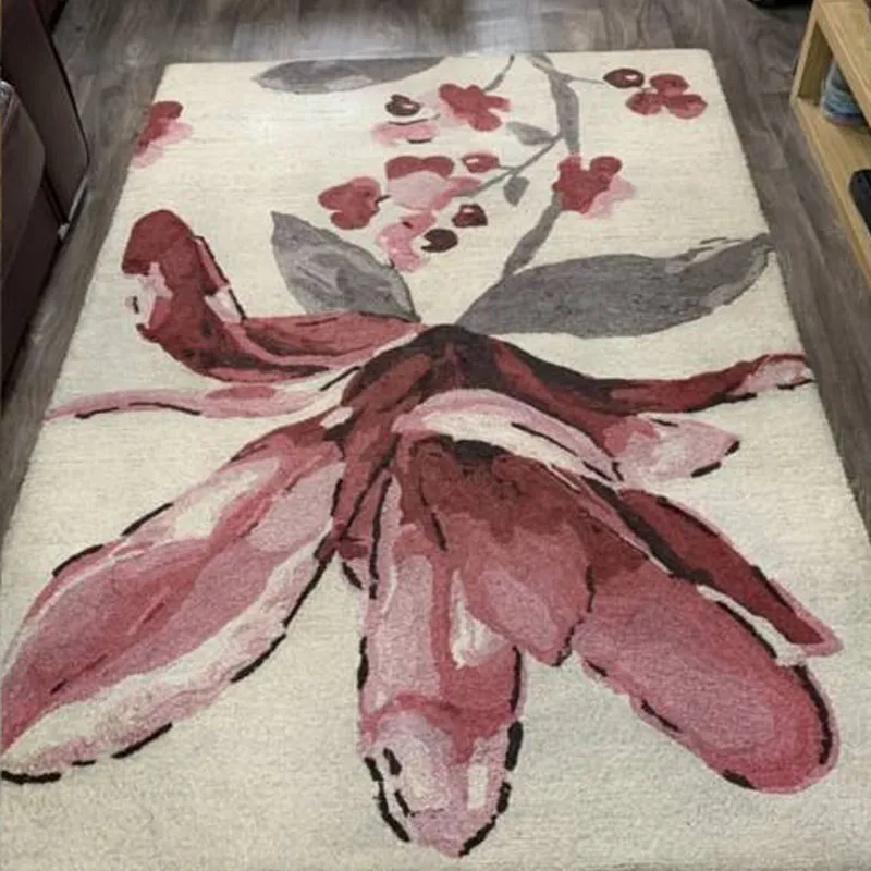 Clean Floral Rug After Rug Shampooing